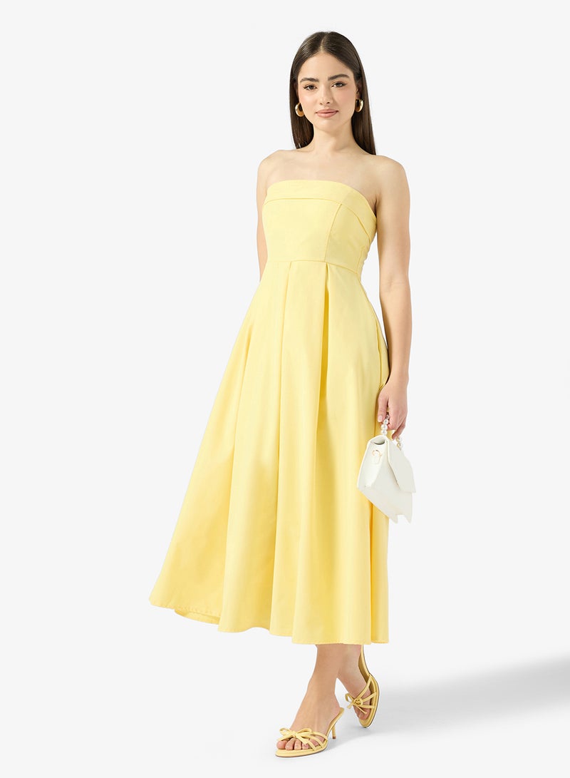 جينجر فستان بقصة أميرة بخصر منخفض وكتف مكشوف - Image 4